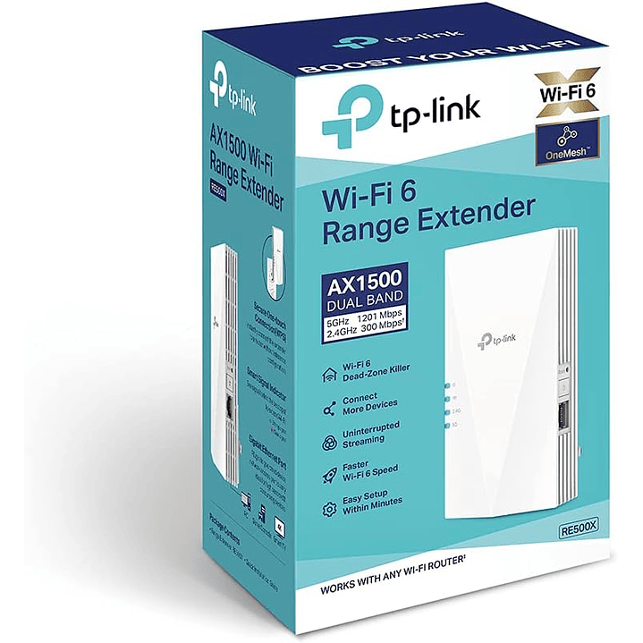 Repetidor de Sinal TP-Link AX1500 (RE500X) Wi-Fi 6 8