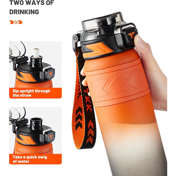 Garrafa de Água Tritan - Portátil com Canudo 1000ml 4