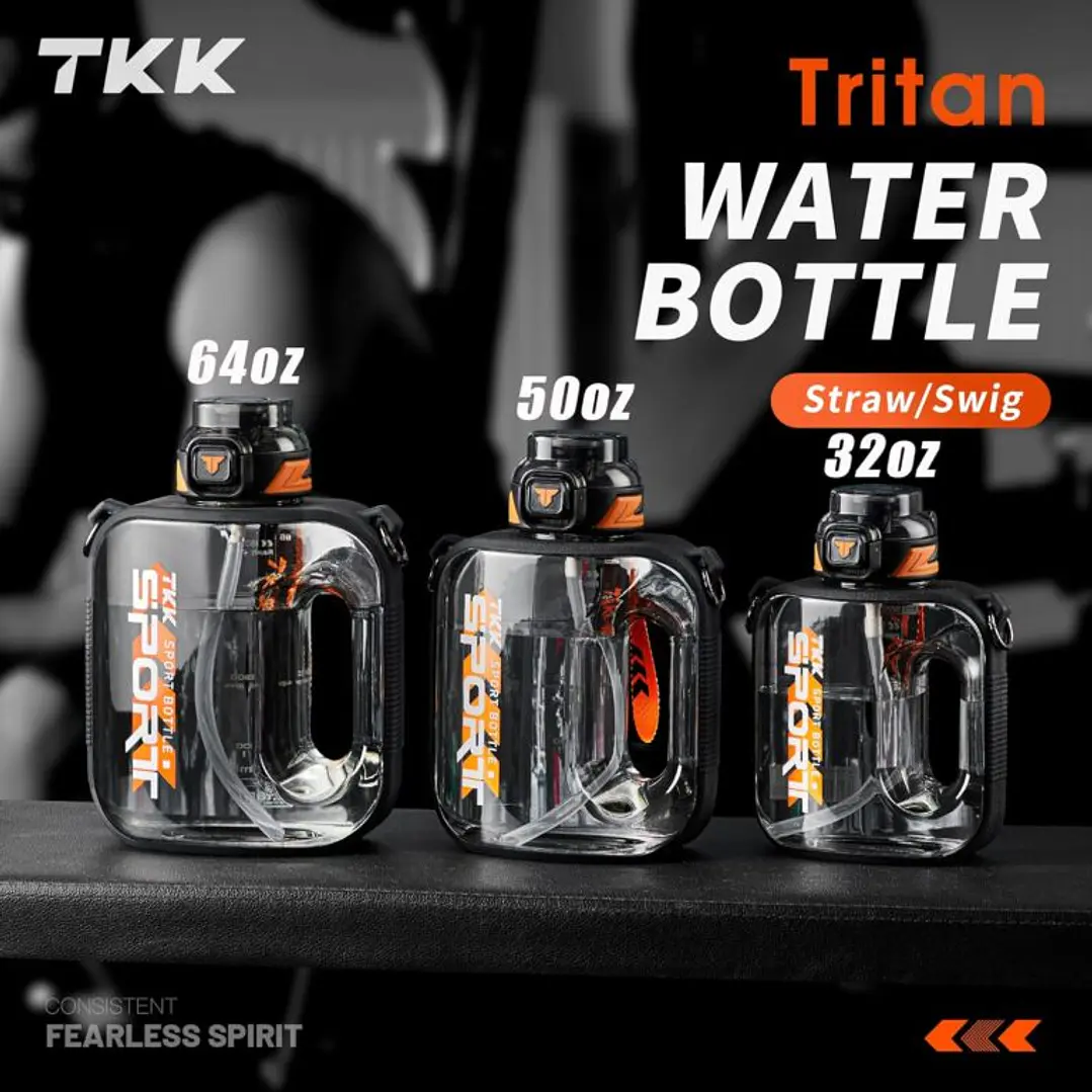 Garrafa de Água de 1,6 litro com palha TKK 1022 4