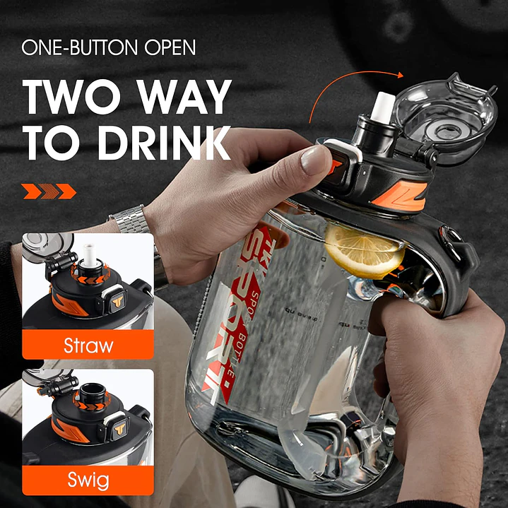 Garrafa de Água de 1,6 litro com palha TKK 1022 6