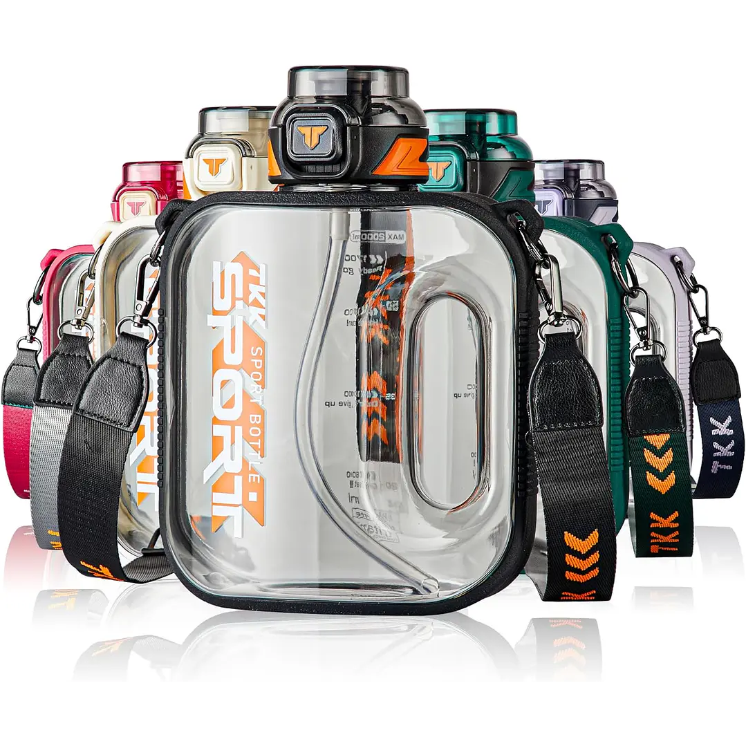 Garrafa de Água de 1,6 litro com palha TKK 1022 1