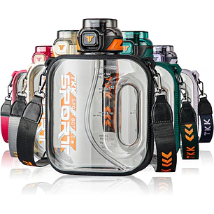 Garrafa de Água de 1,6 litro com palha TKK 1022