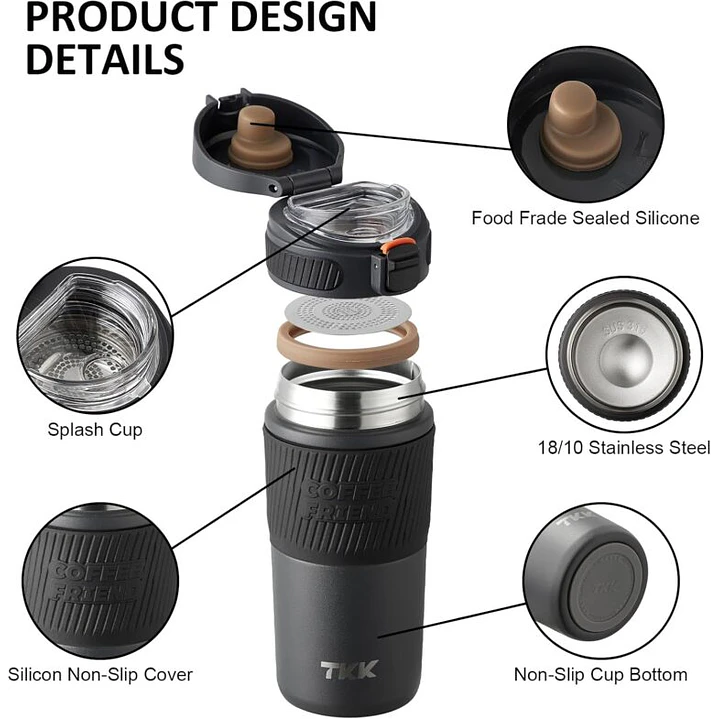 Caneca de Café de Viagem TKK-2001  4