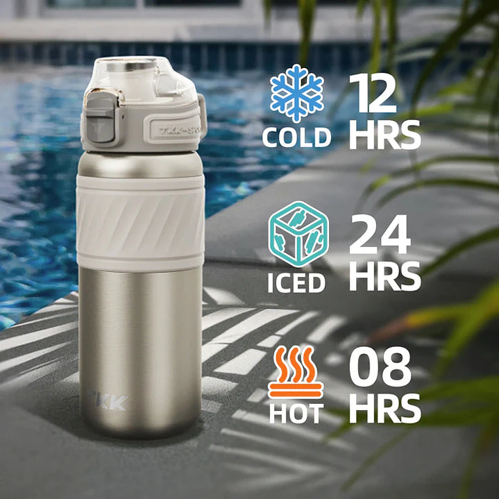 Garrafa de Água Térmica de 500 ml com Canudo TKK-2033 4