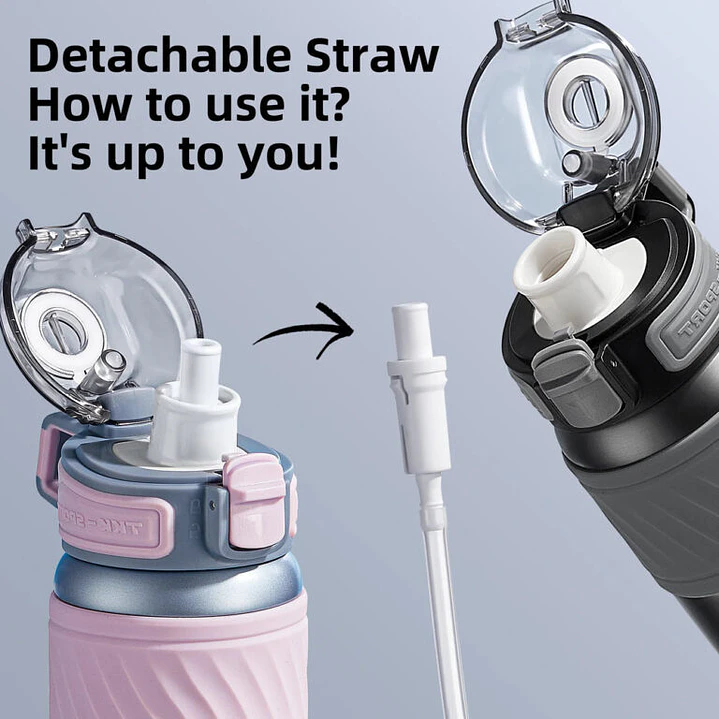 Garrafa de Água Térmica de 500 ml com Canudo TKK-2033 6