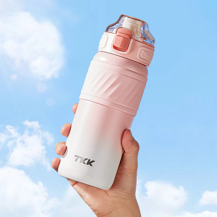 Garrafa de Água Térmica de 500 ml com Canudo TKK-2033 10