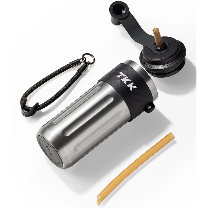 Copo de viagem de 500ml forro de cerâmica com tampa de palha TKK-2035  10