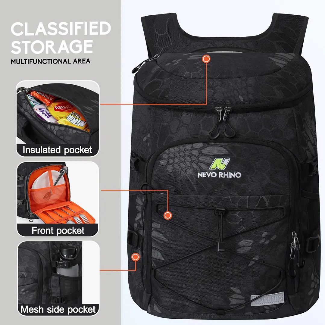 NNEVO RHINO - Mochila Térmica pode armazenar até 36 latas (330 ml) 5