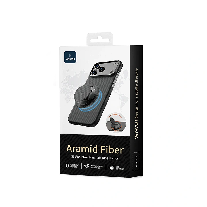 WiWU Warriors Aramid 360°Rotation Magnetic Ring Holder MW-008 6