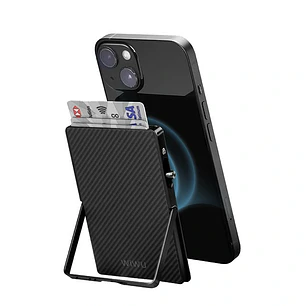 WiWU Warriors Carbon Magsafe Metal Stand Card Holder MW-007