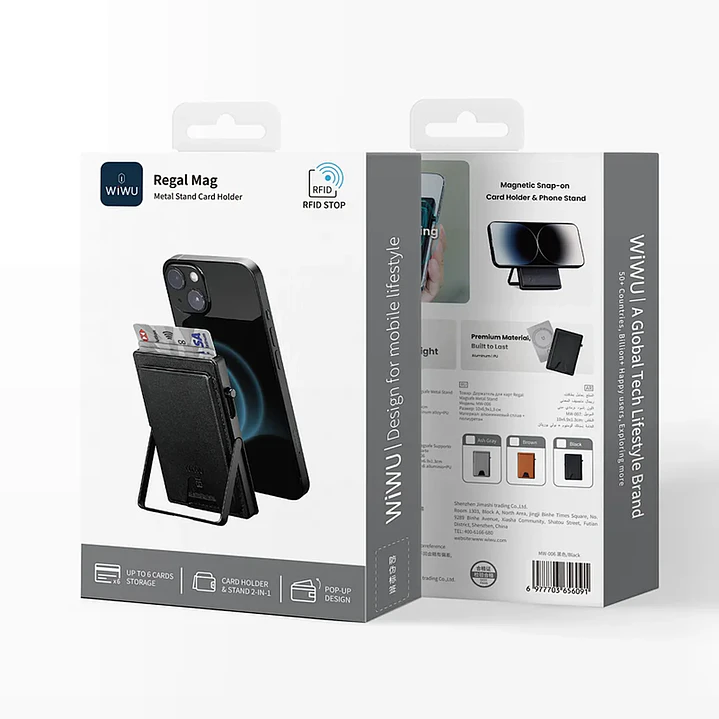 WiWU Regal Magsafe Metal Stand Card Holder MW-006 3