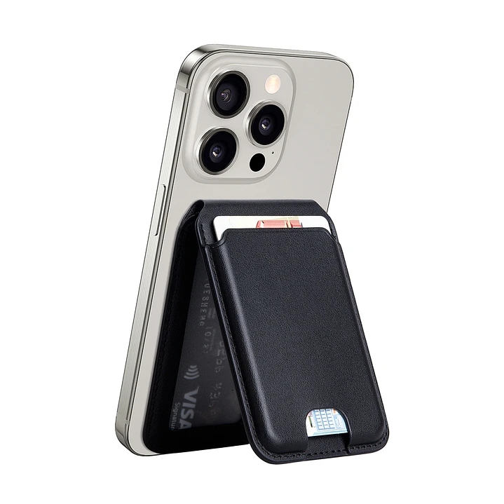 WiWU 2-in-1 Mag wallet with Strong Magnetic Adsorption Phone Stand and Card Wallet MW-003  2