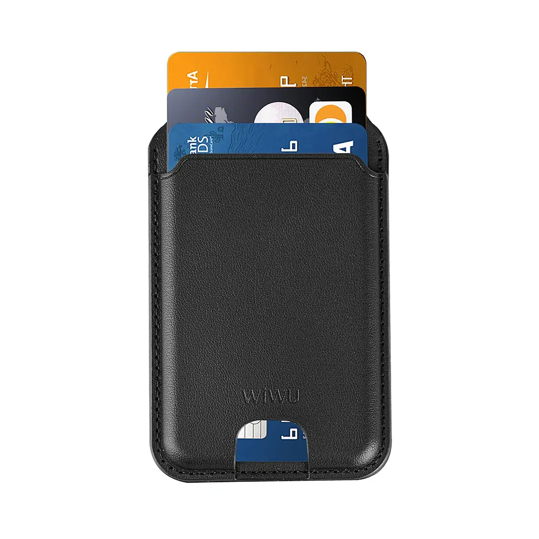 WiWU 2-in-1 Mag wallet with Strong Magnetic Adsorption Phone Stand and Card Wallet MW-003  3
