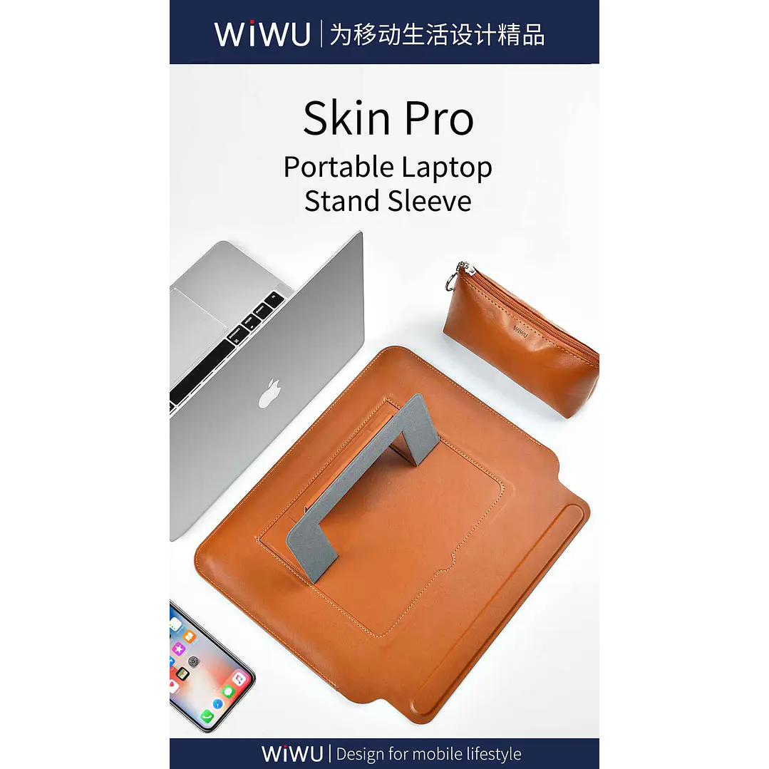 WIWU Skinpro Portable Stand Sleeve (12″,13.3″,14″,15.4″,16″) 10