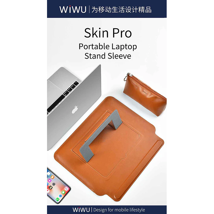 WIWU Skinpro Portable Stand Sleeve (12″,13.3″,14″,15.4″,16″) 10