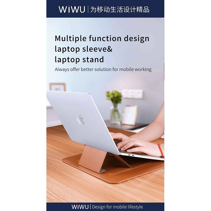 WIWU Skinpro Portable Stand Sleeve (12″,13.3″,14″,15.4″,16″) 11