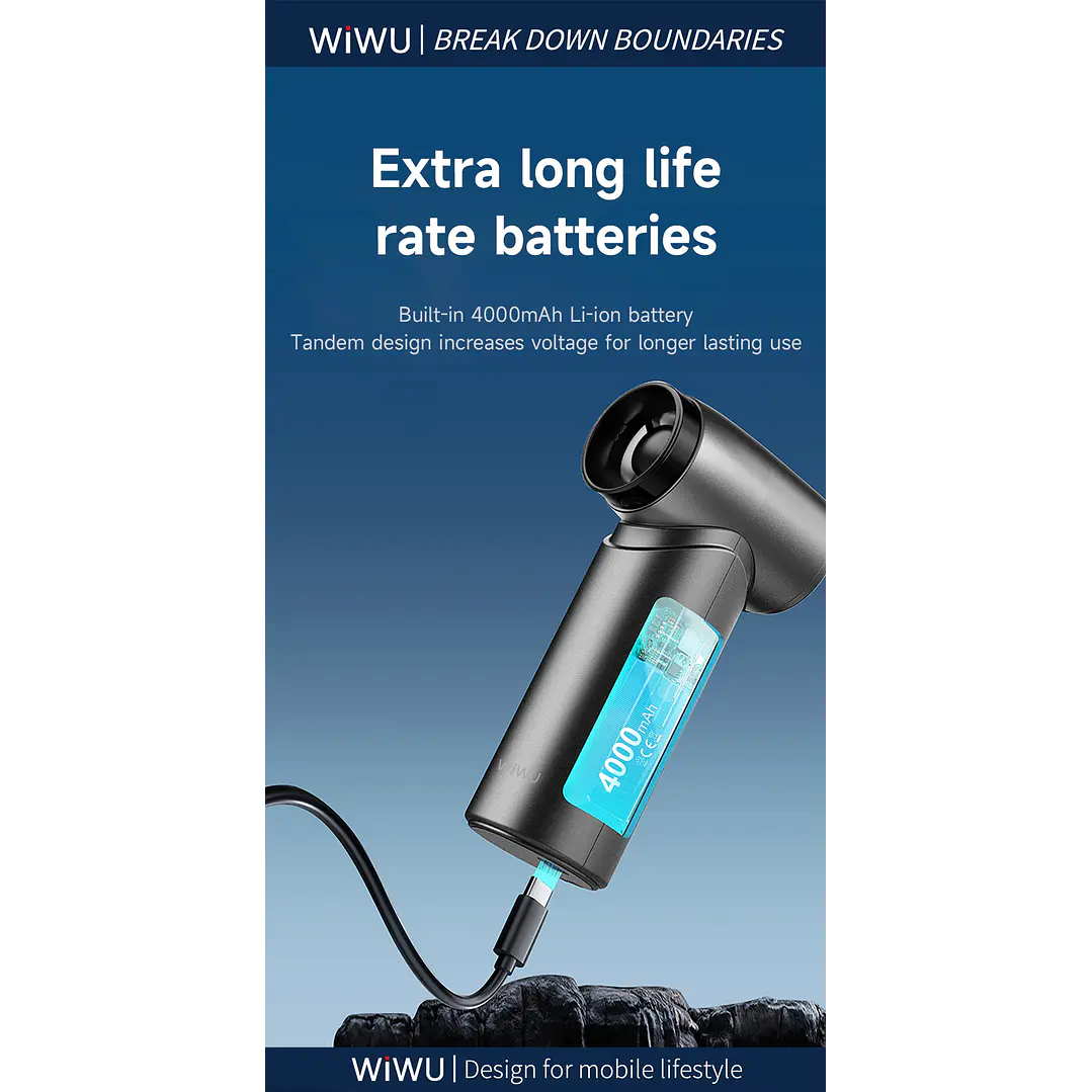 WIWU Hurricane Ultra High Speed Fan Wi-FS015 Powerful 4000mAh Metallic 10