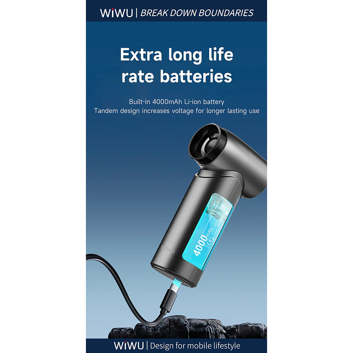 WIWU Hurricane Ultra High Speed Fan Wi-FS015 Powerful 4000mAh Metallic 10