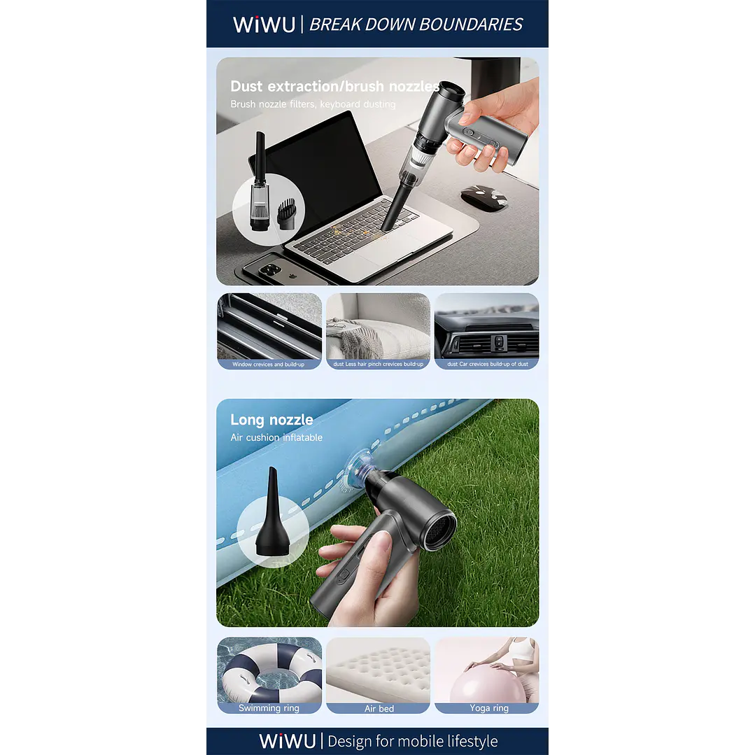 WIWU Hurricane Ultra High Speed Fan Wi-FS015 Powerful 4000mAh Metallic 9