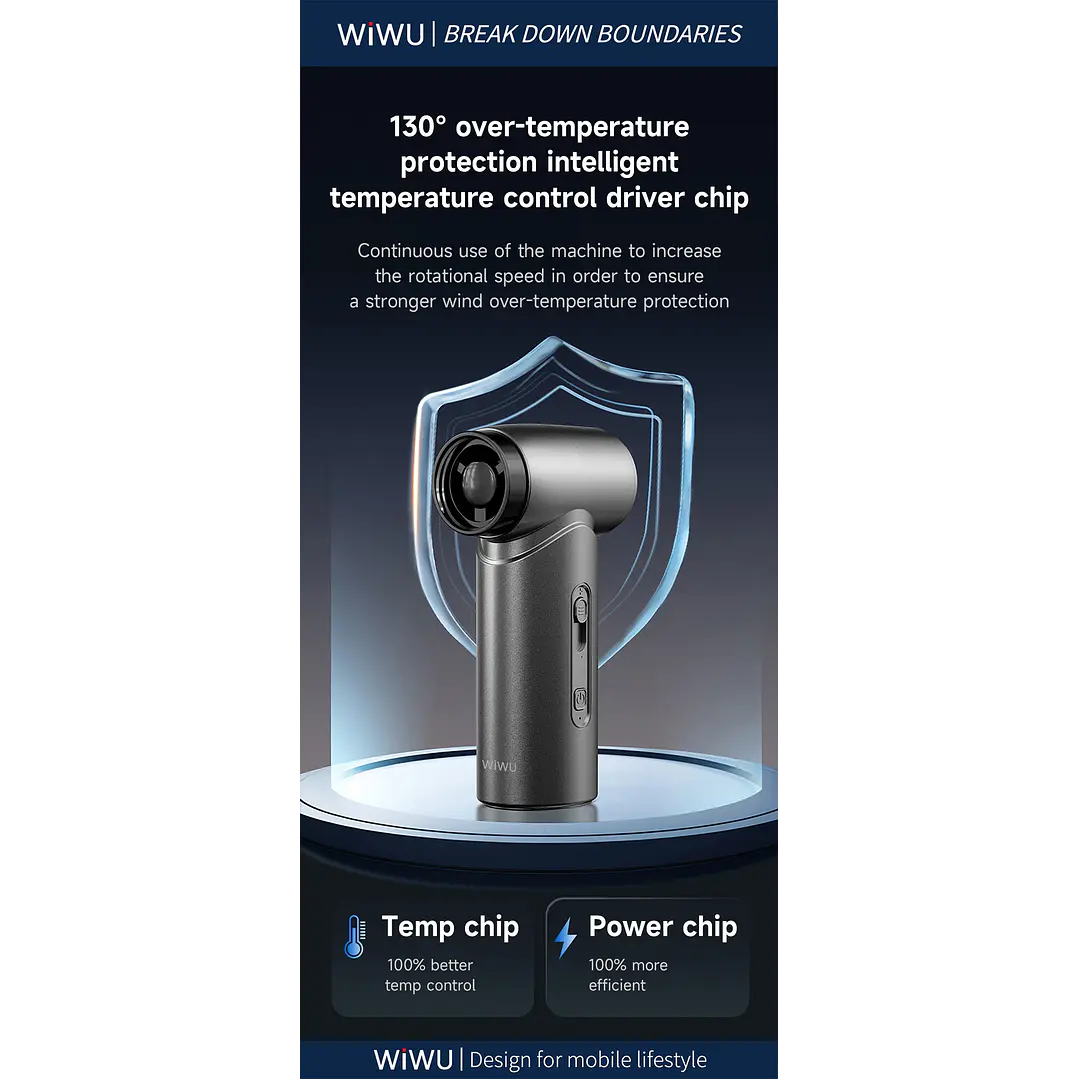 WIWU Hurricane Ultra High Speed Fan Wi-FS015 Powerful 4000mAh Metallic 13