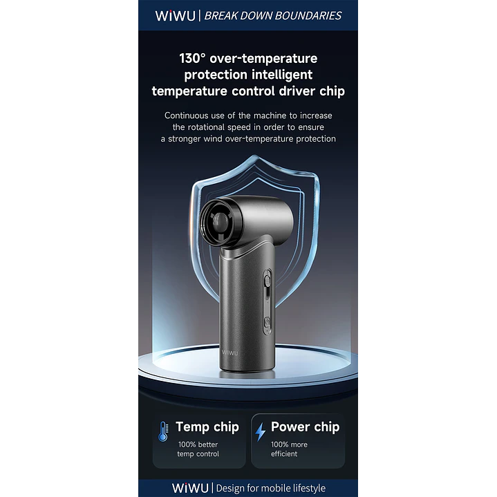 WIWU Hurricane Ultra High Speed Fan Wi-FS015 Powerful 4000mAh Metallic 13