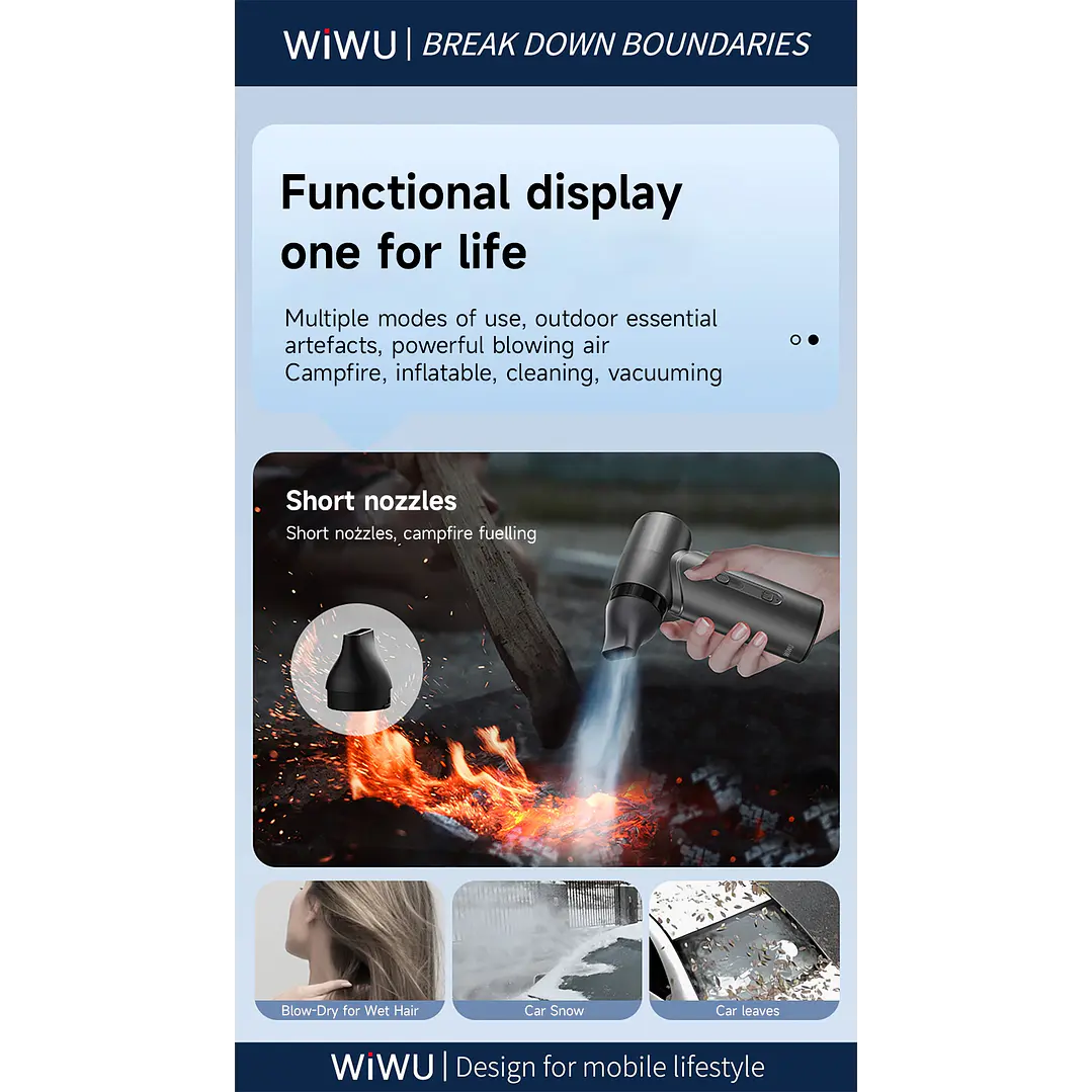 WIWU Hurricane Ultra High Speed Fan Wi-FS015 Powerful 4000mAh Metallic 14