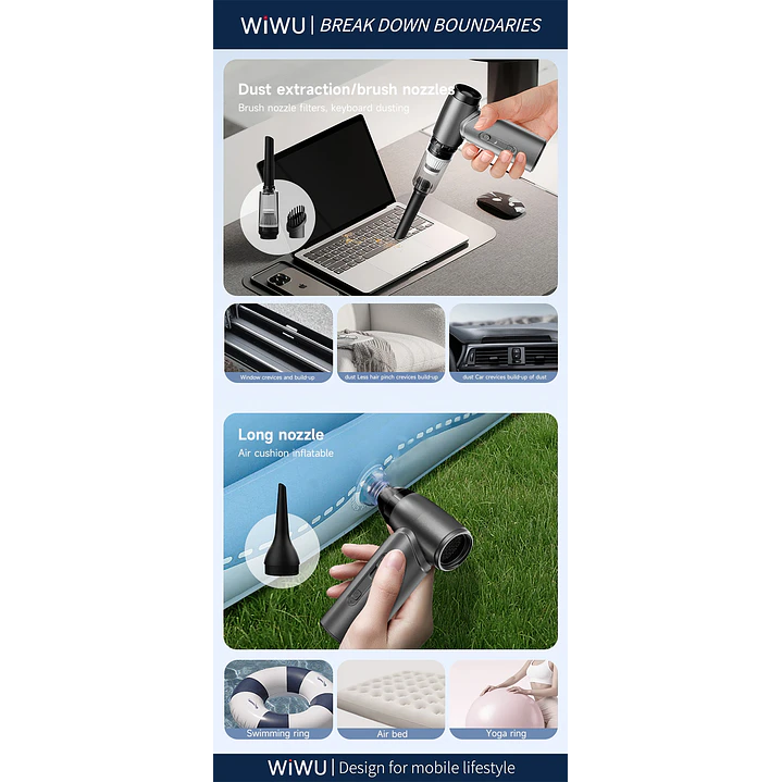 WIWU Hurricane Ultra High Speed Fan Wi-FS015 Powerful 4000mAh Metallic 15