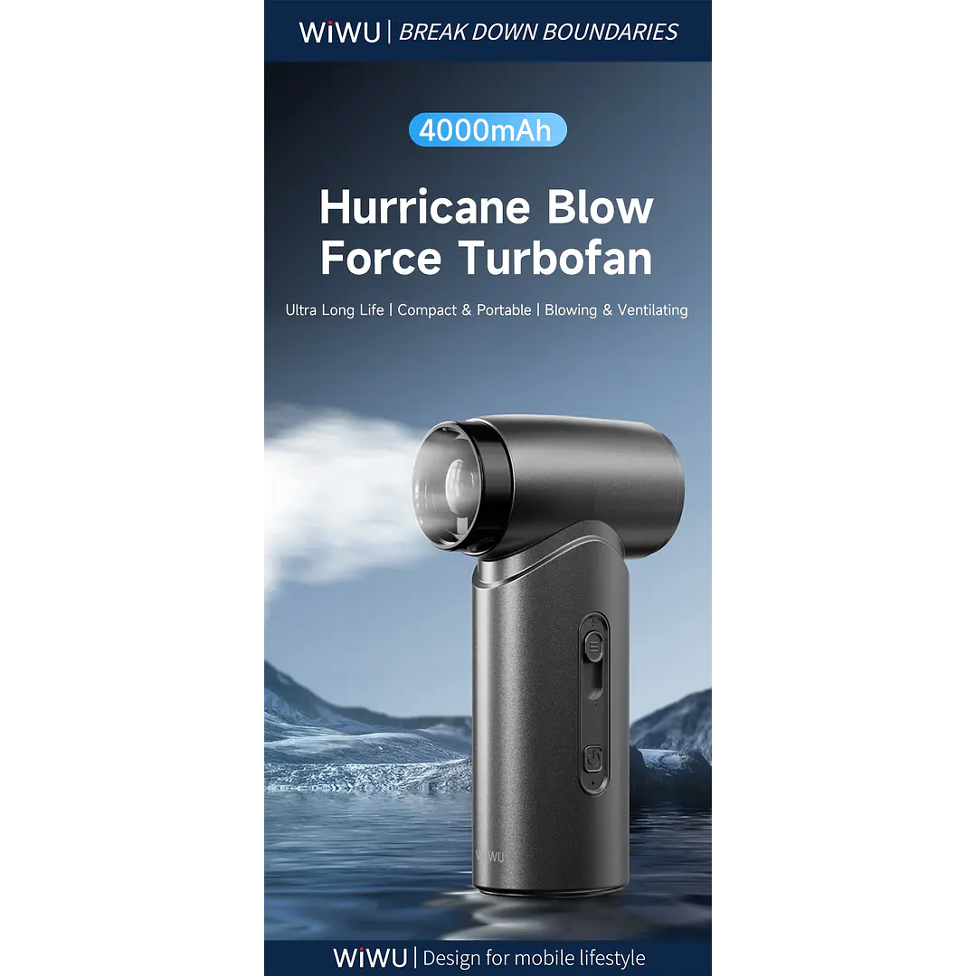 WIWU Hurricane Ultra High Speed Fan Wi-FS015 Powerful 4000mAh Metallic 17