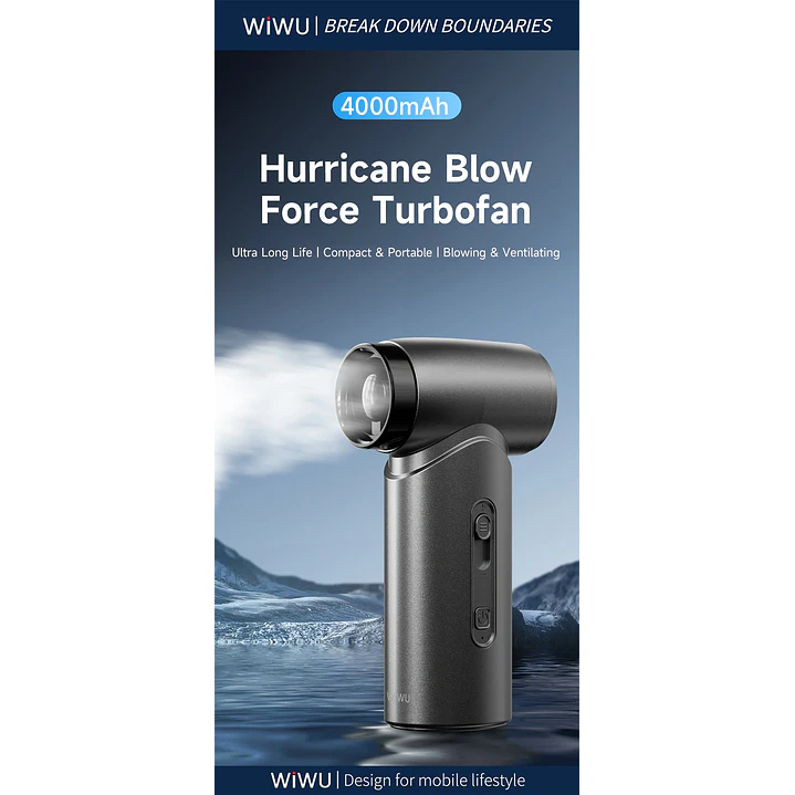 WIWU Hurricane Ultra High Speed Fan Wi-FS015 Powerful 4000mAh Metallic 17