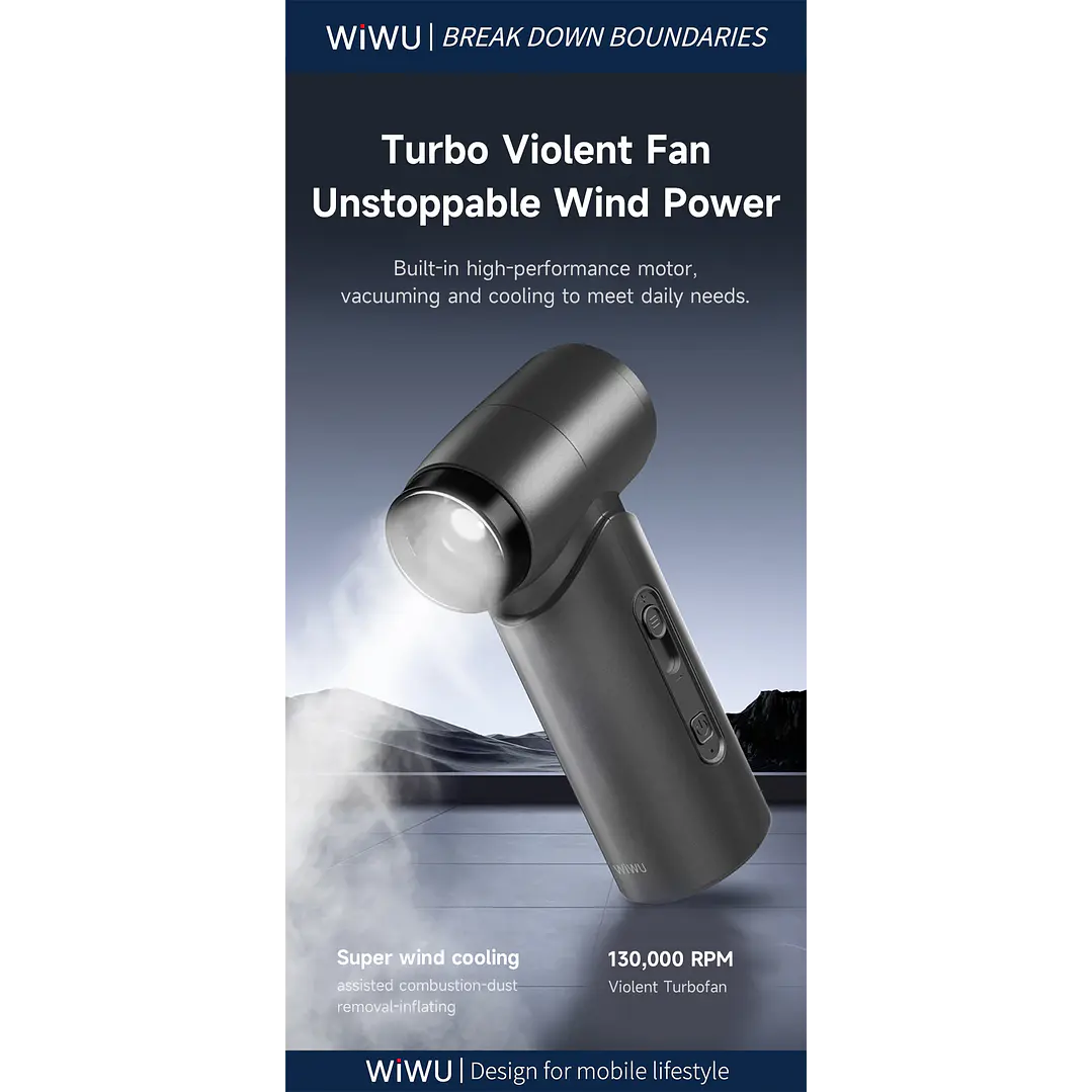 WIWU Hurricane Ultra High Speed Fan Wi-FS015 Powerful 4000mAh Metallic 19