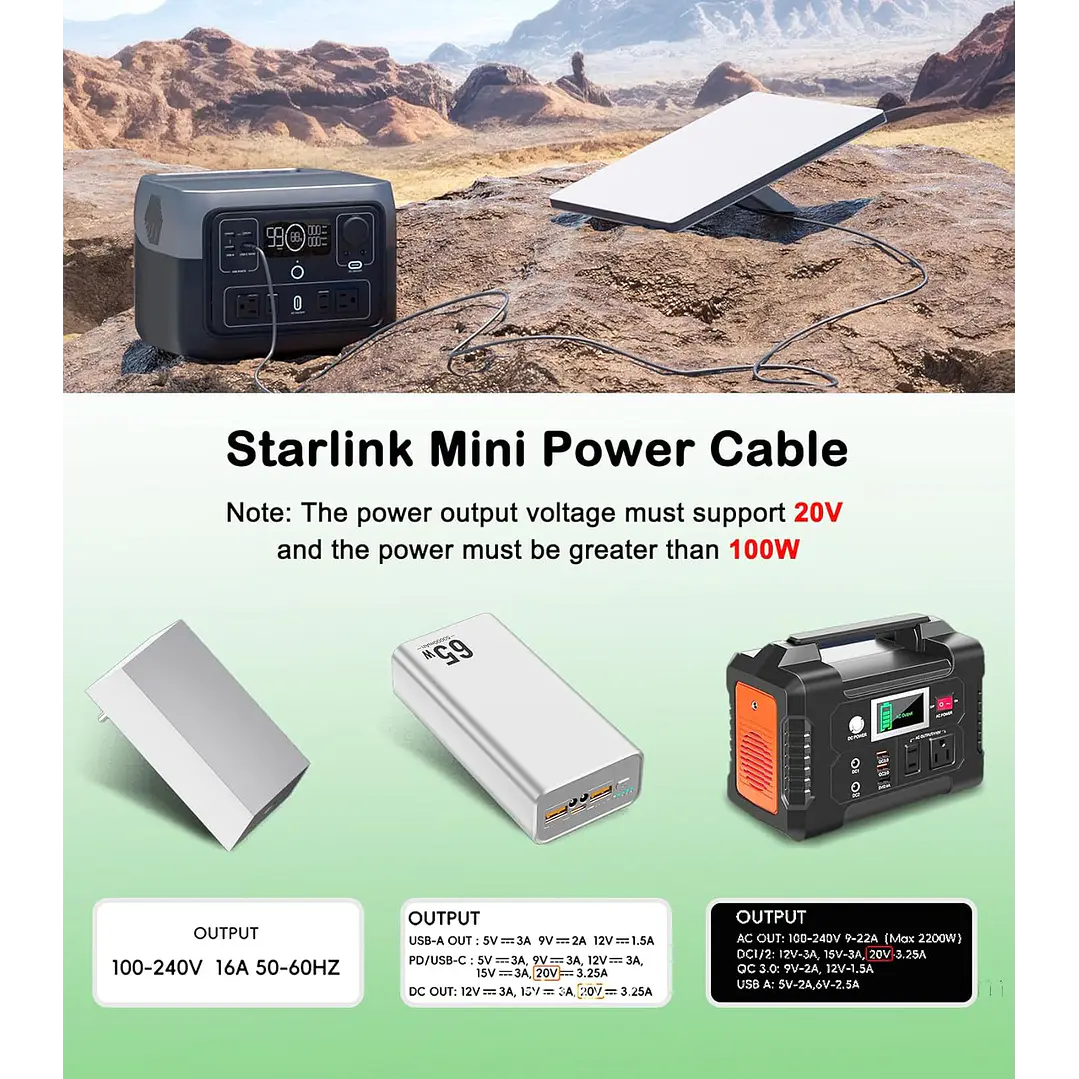 Cabo Starlink Mini de 5 metros DC 4