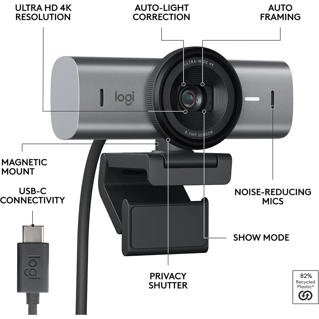Logitech Webcam MX Brio Ultra HD 4K 10