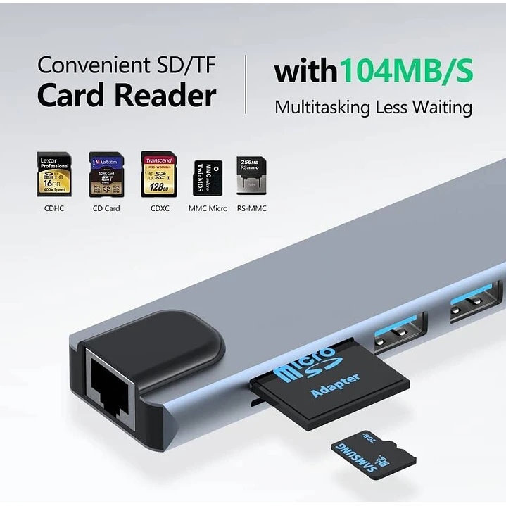 USB-C to HDTV 8 in 1 Hub 5