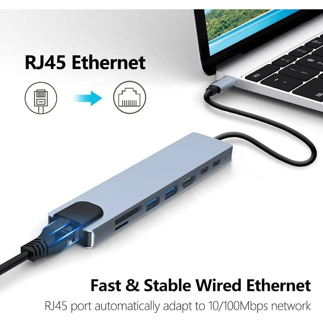 USB-C to HDTV 8 in 1 Hub 3