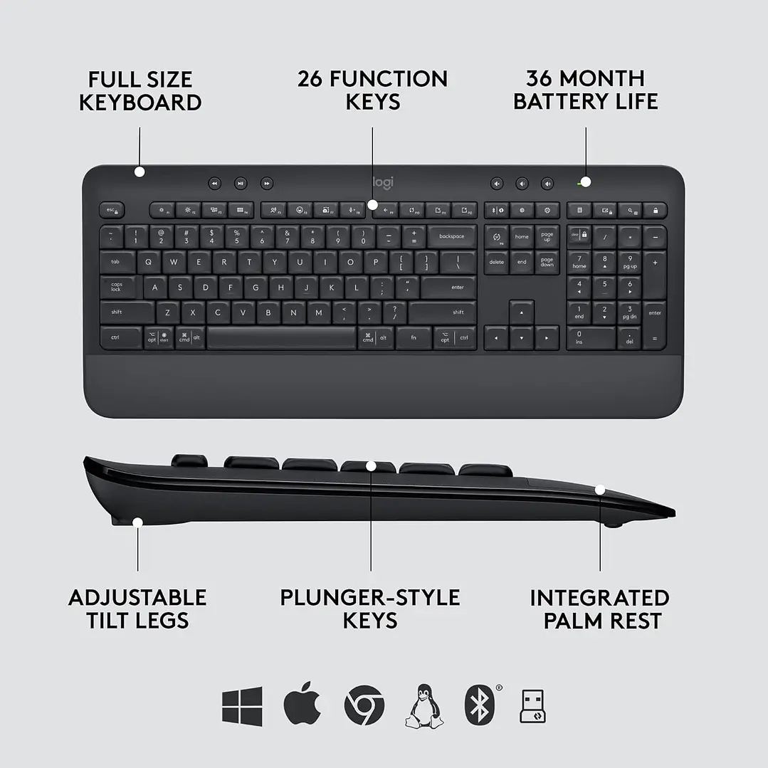 Logitech Signature MK650 Combo for Business, Wireless Mouse and Keyboard 8