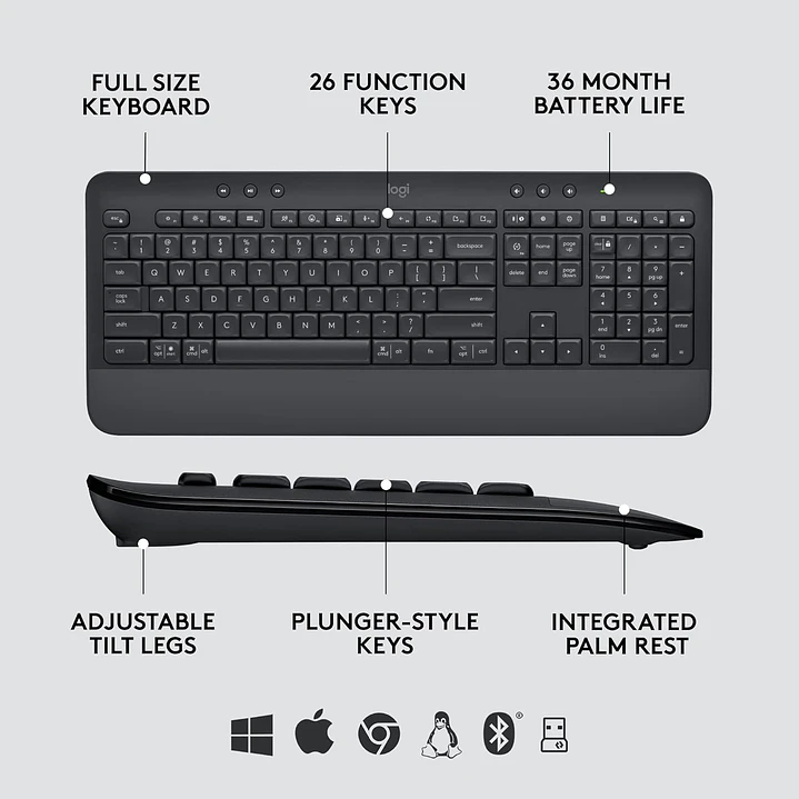 Logitech Signature MK650 Combo for Business, Wireless Mouse and Keyboard 8