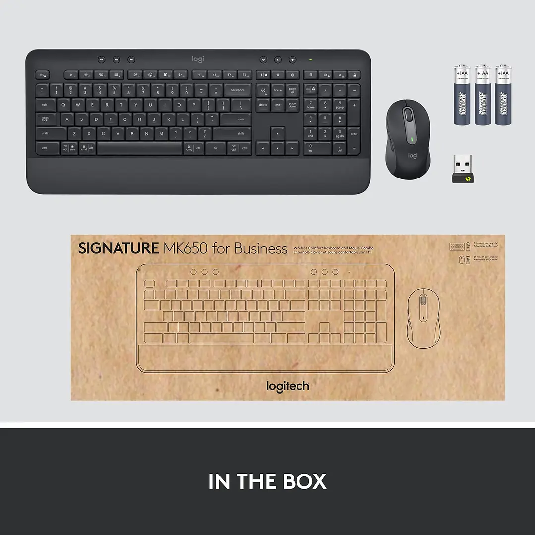 Logitech Signature MK650 Combo for Business, Wireless Mouse and Keyboard 12