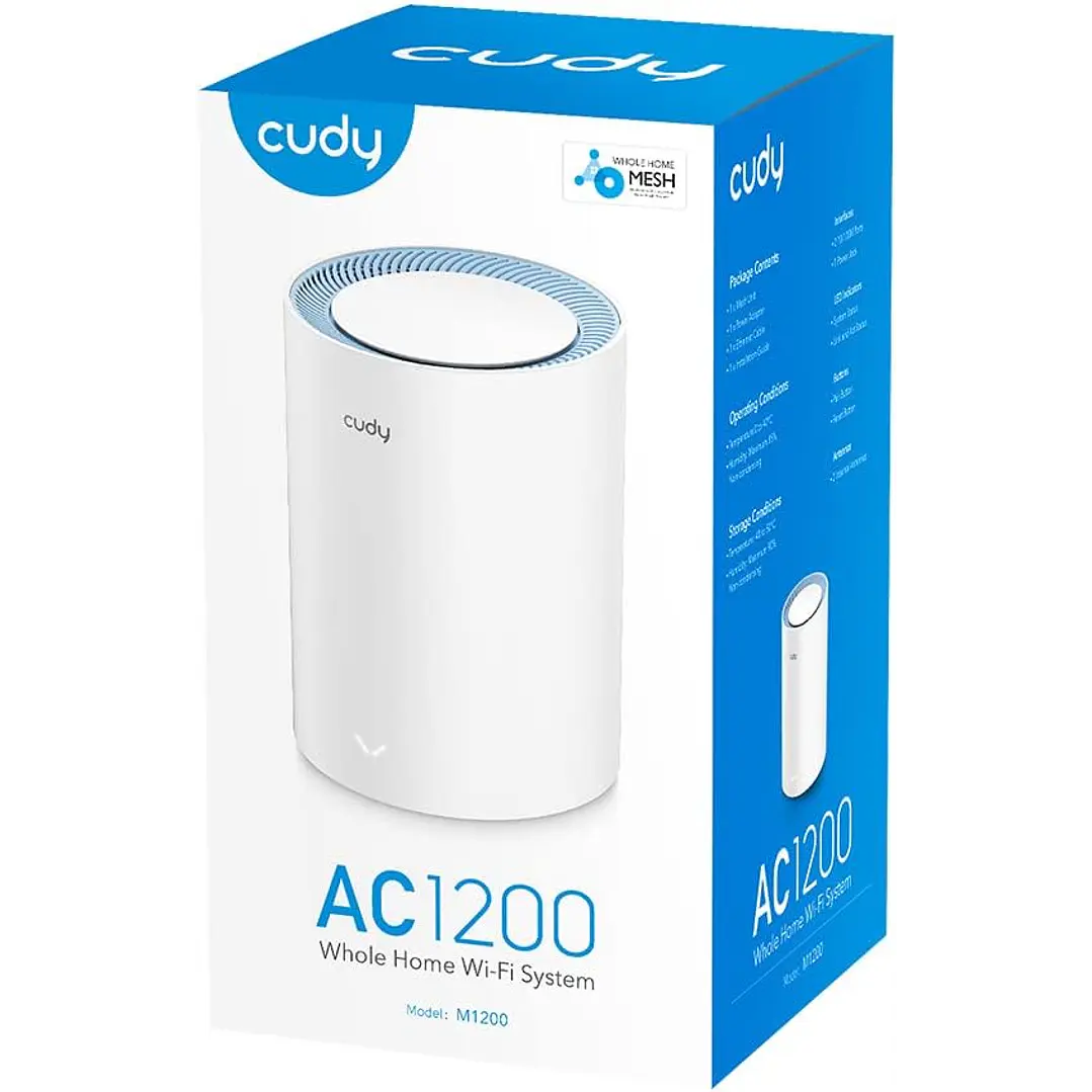 Cudy M1200(1-pack) AC1200 Dual-Band Whole Home Mesh Wi-Fi 5 System 8