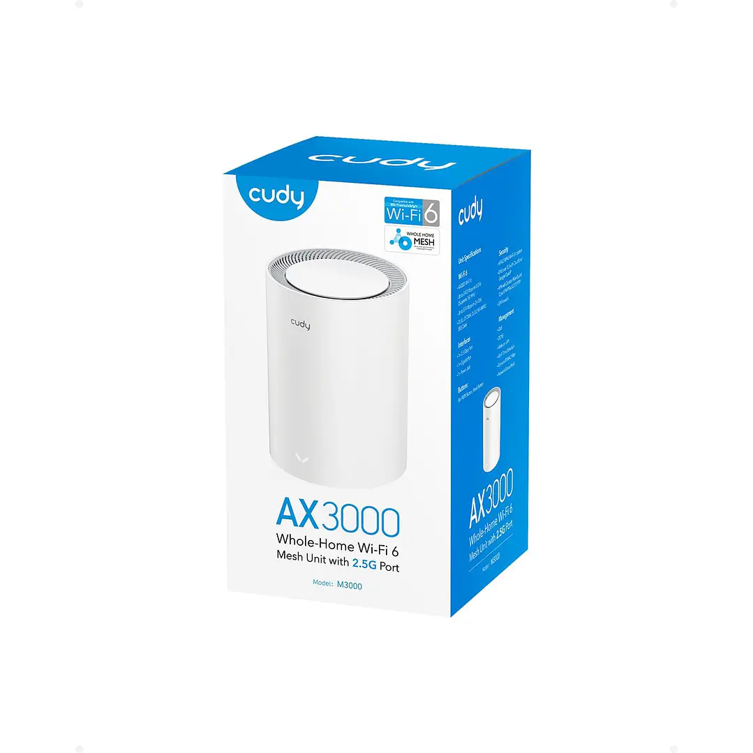 Cudy M3000(1-pack) AX3000 Dual-Band Whole Home Mesh Wi-Fi 6 System 9