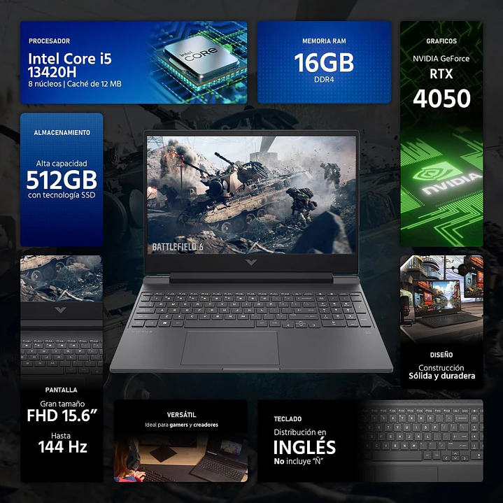 HP Victus Gaming 15-fa2082wm 15.6