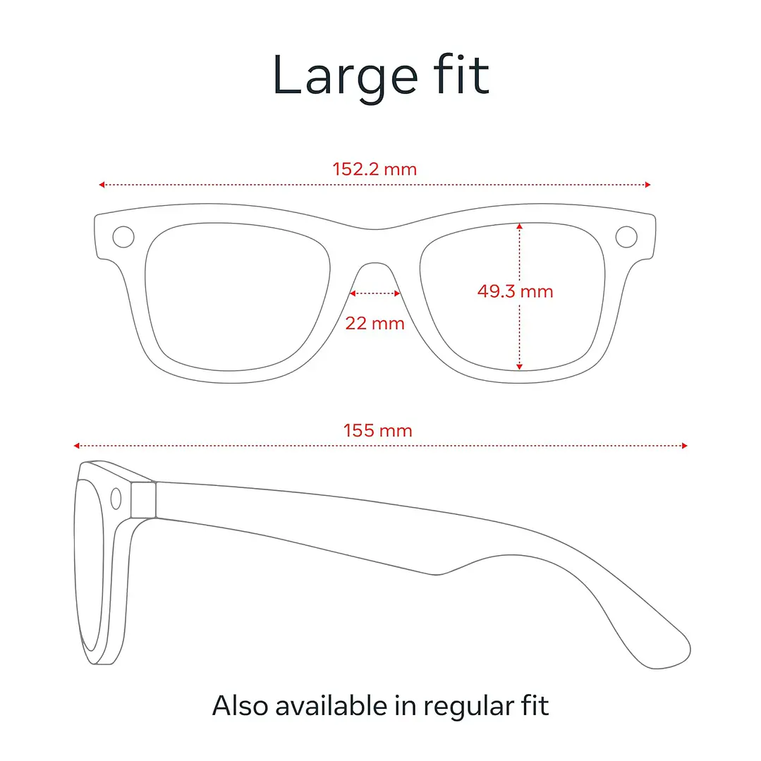 Oculos Ray-Ban Meta Wayfarer Gen 1 Matte black, Graphite Green Transitions S53 9