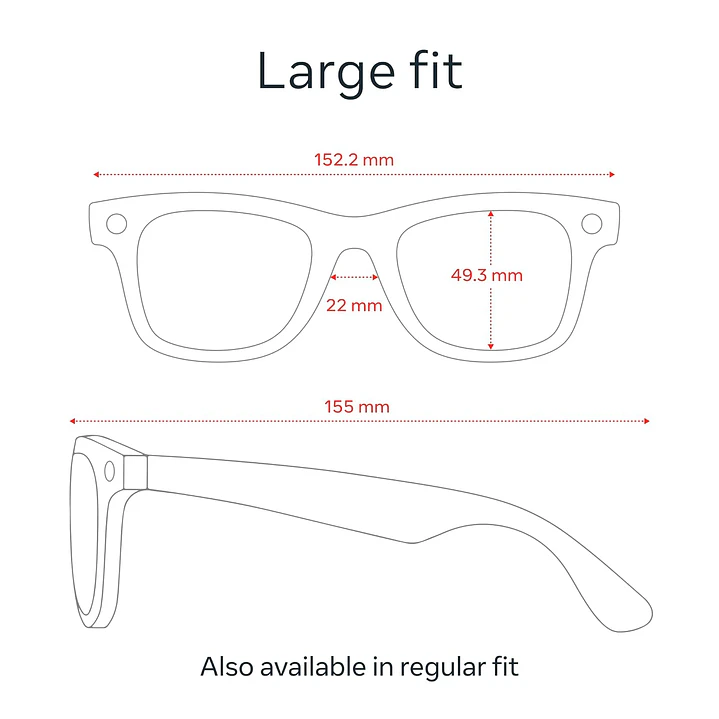 Oculos Ray-Ban Meta Wayfarer Gen 1 Matte black, Graphite Green Transitions S53 9
