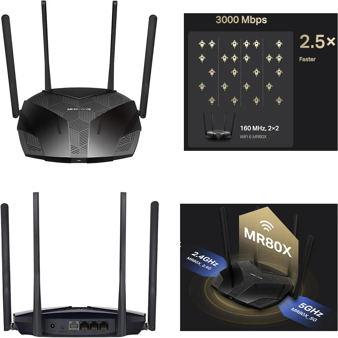Mercusys MR80X AX3000 Dual-Band Wi-Fi 6 Router 2