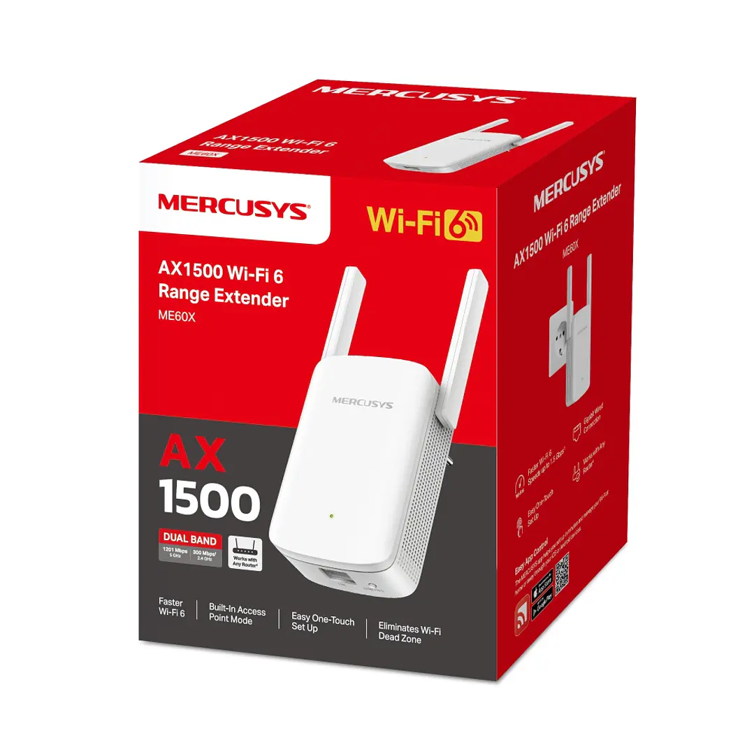 Mercusys ME60X AX1500 Wi-Fi 6 Range Extender 8