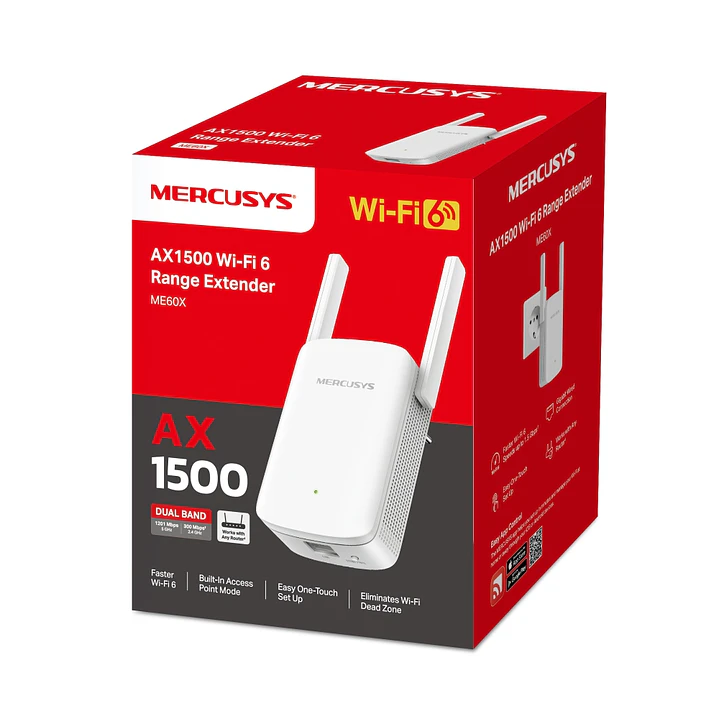 Mercusys ME60X AX1500 Wi-Fi 6 Range Extender 8