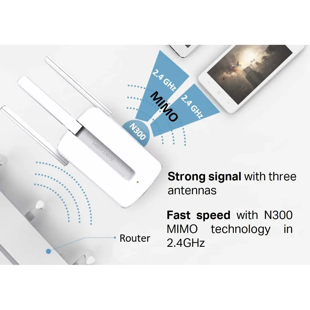 Mercusys MW300RE 300Mbps Wi-Fi Range Extender 6