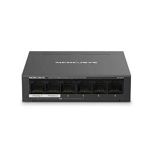 Mercusys MS106LP 6-Port 10/100Mbps Desktop Switch with 4-Port PoE