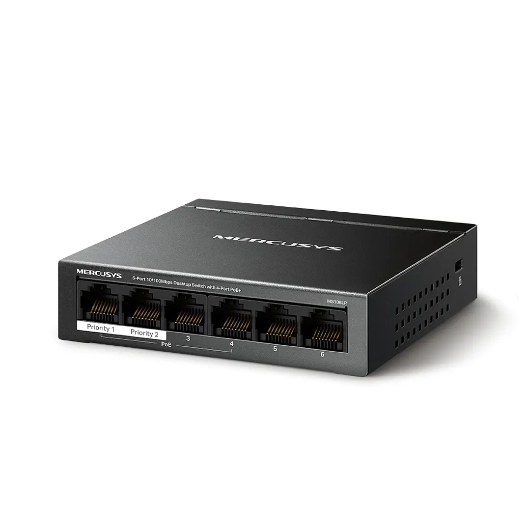 Mercusys MS106LP 6-Port 10/100Mbps Desktop Switch with 4-Port PoE 2