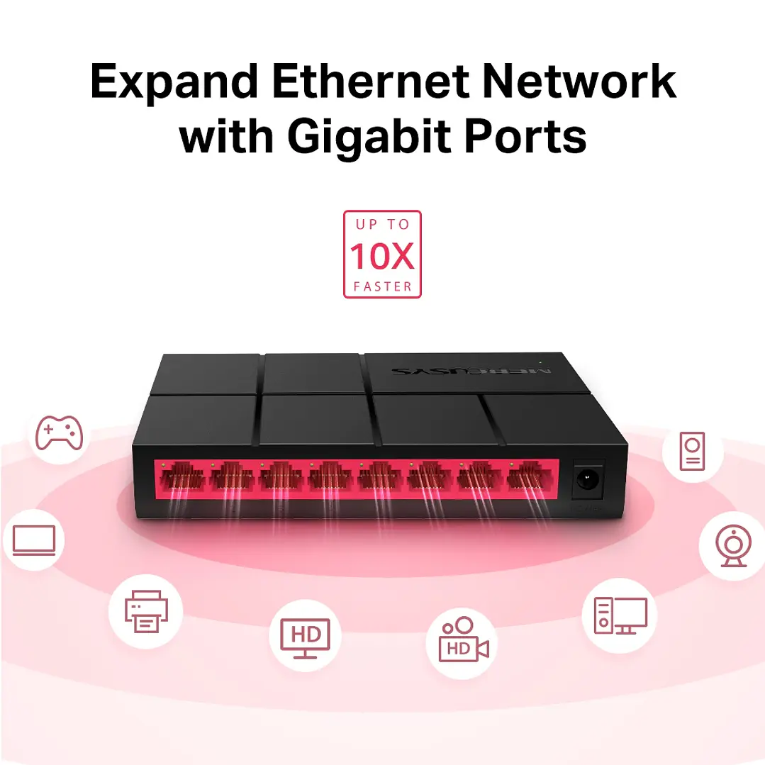 Mercusys MS108G 8-Port Gigabit Desktop Switch 3