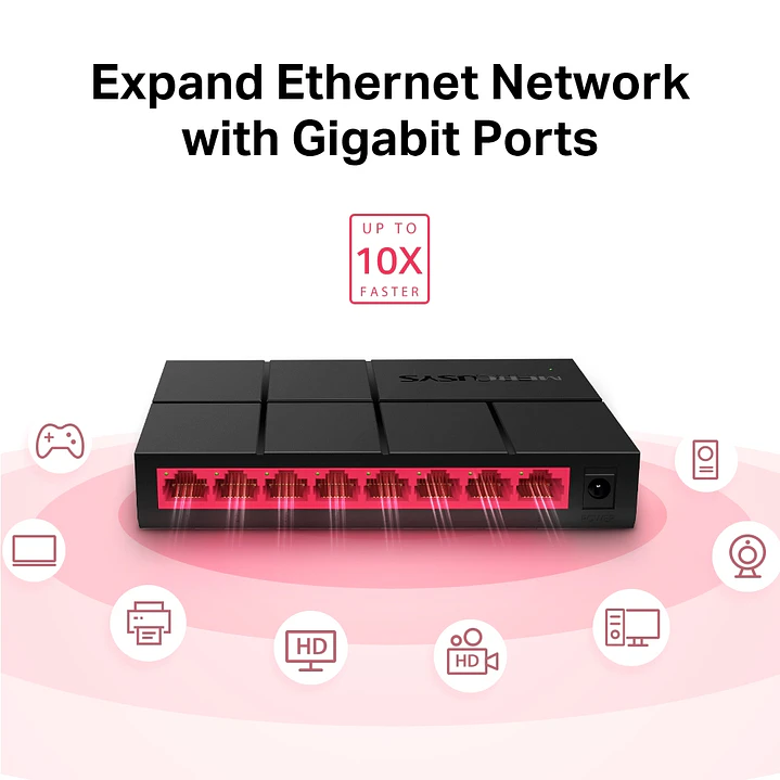 Mercusys MS108G 8-Port Gigabit Desktop Switch 3